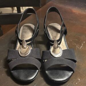 Women's Black MPO Stretch Sandals